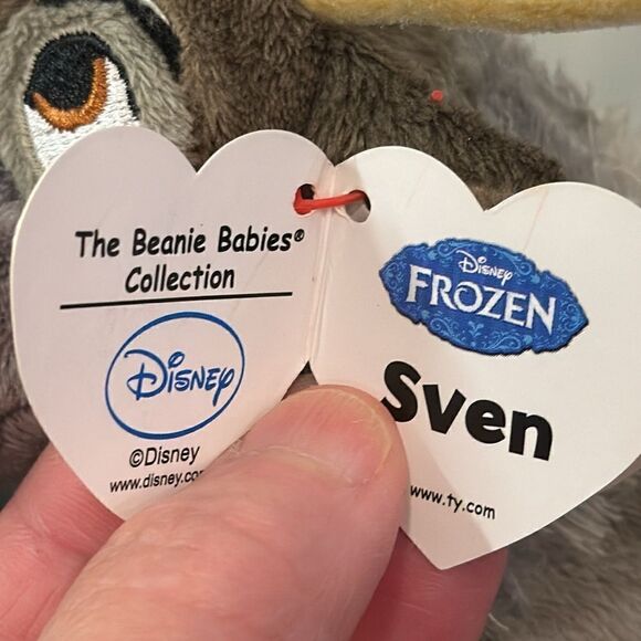 Ty Beanie Baby: Sven the Reindeer | MWMT! | Frozen | Disney Sparkle - Picture 10 of 10